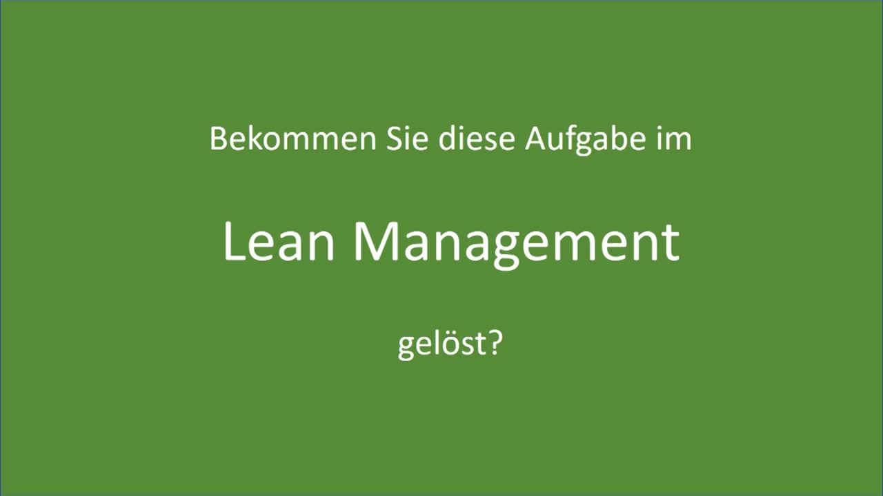 Aufgabe im Lean Management Kanban